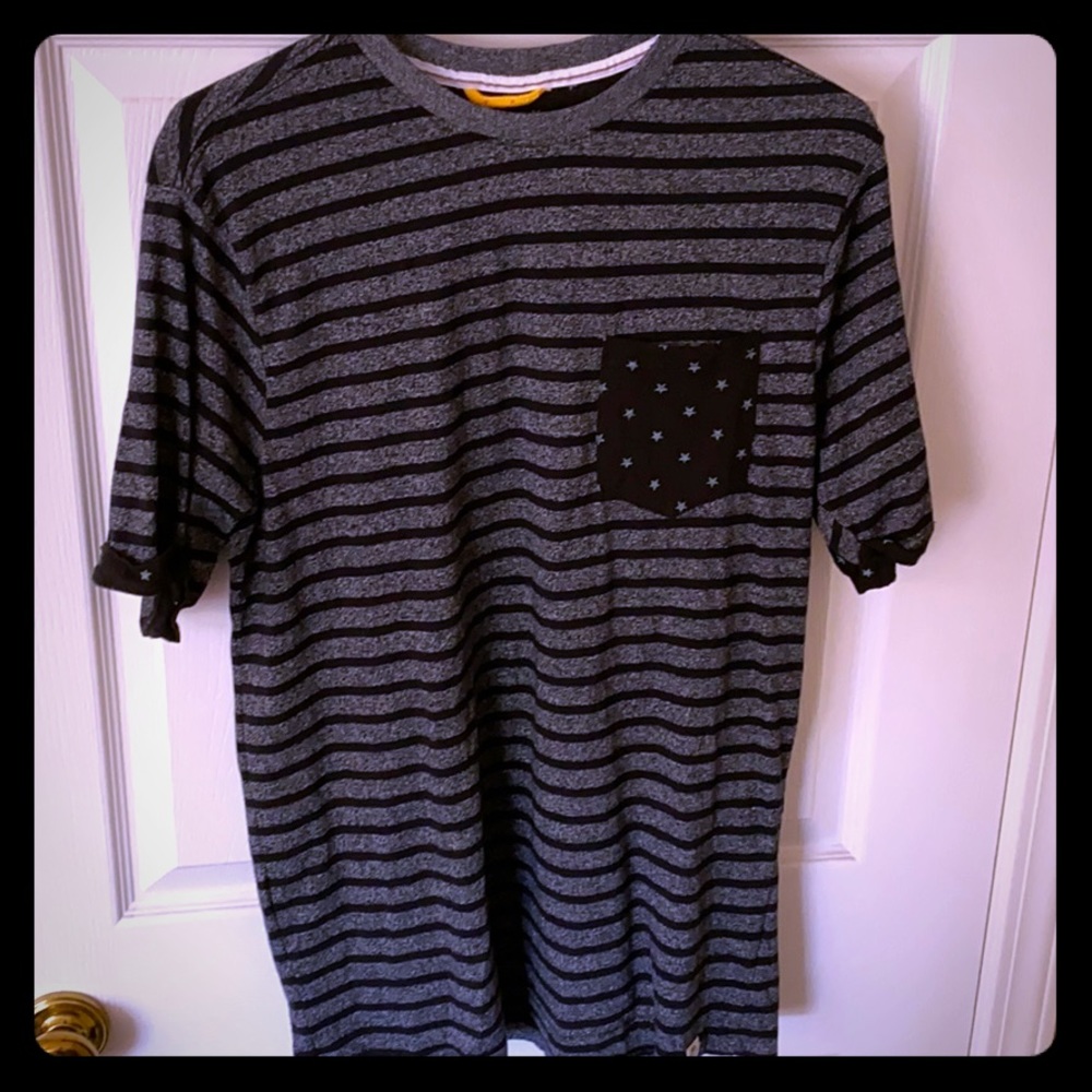 Free Planet Black/Grey Stars and Stripes T-Shirt